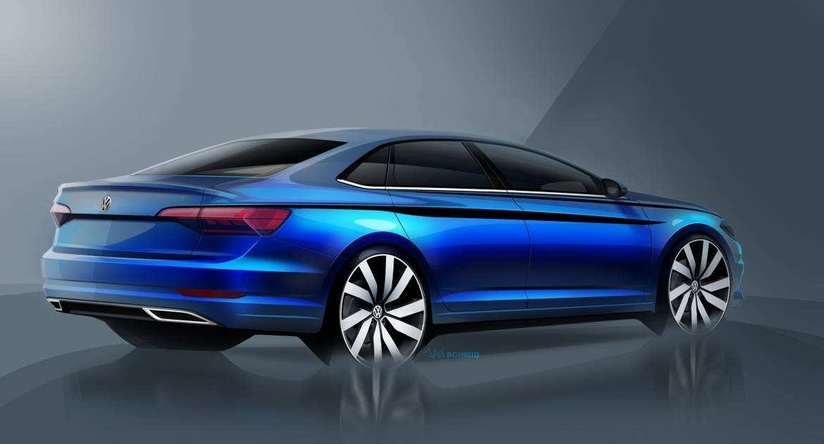 Volkswagen выложил скетчи новой Jetta