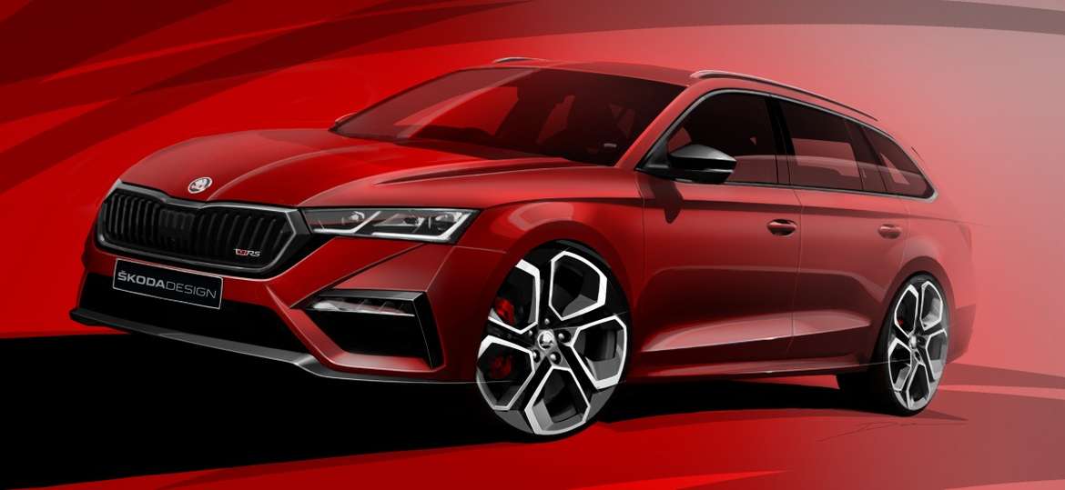 Skoda показала, как будет выглядеть гибридная Octavia RS