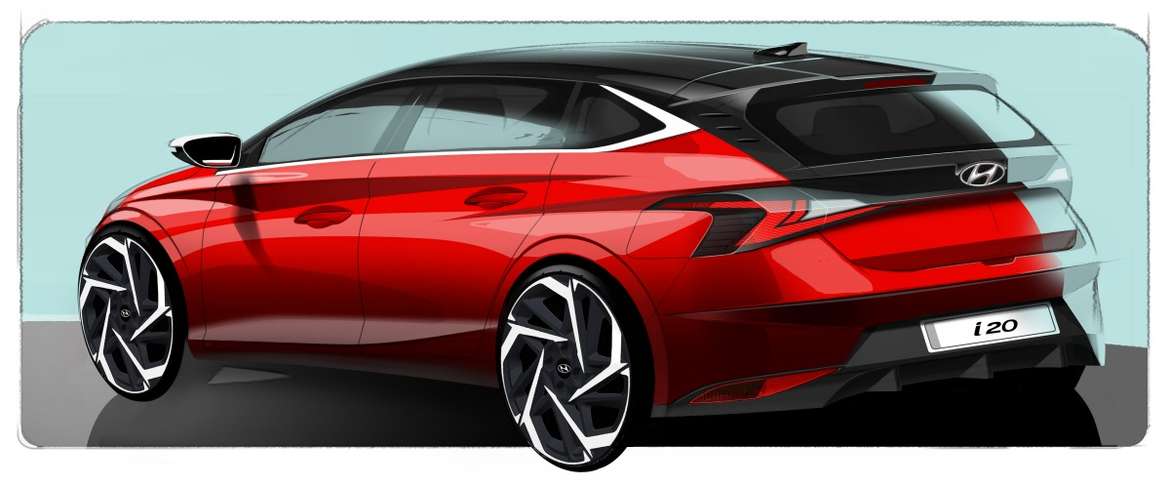 Hyundai выложил скетчи нового i20