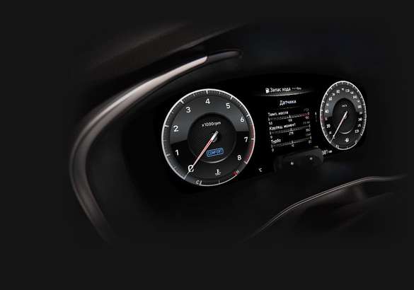 Genesis G70 получил новую цифровую приборную панель