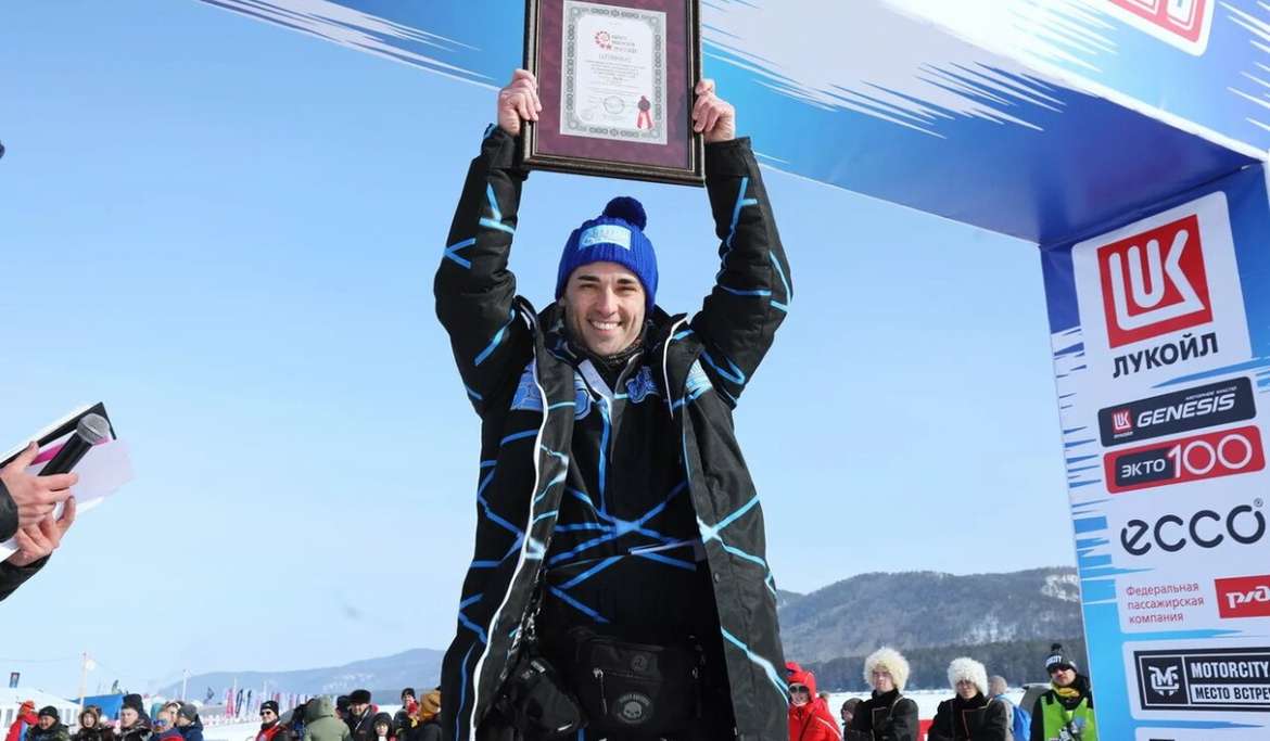 Газовый тягач Iveco установил рекорд скорости на льду