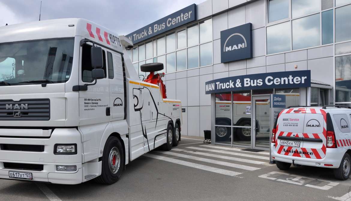 На Юге России заработала служба грузовой эвакуации MAN Mobile24