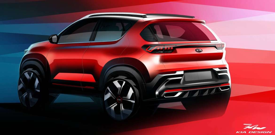 Kia Sonet: новые скетчи и дизайн интерьера