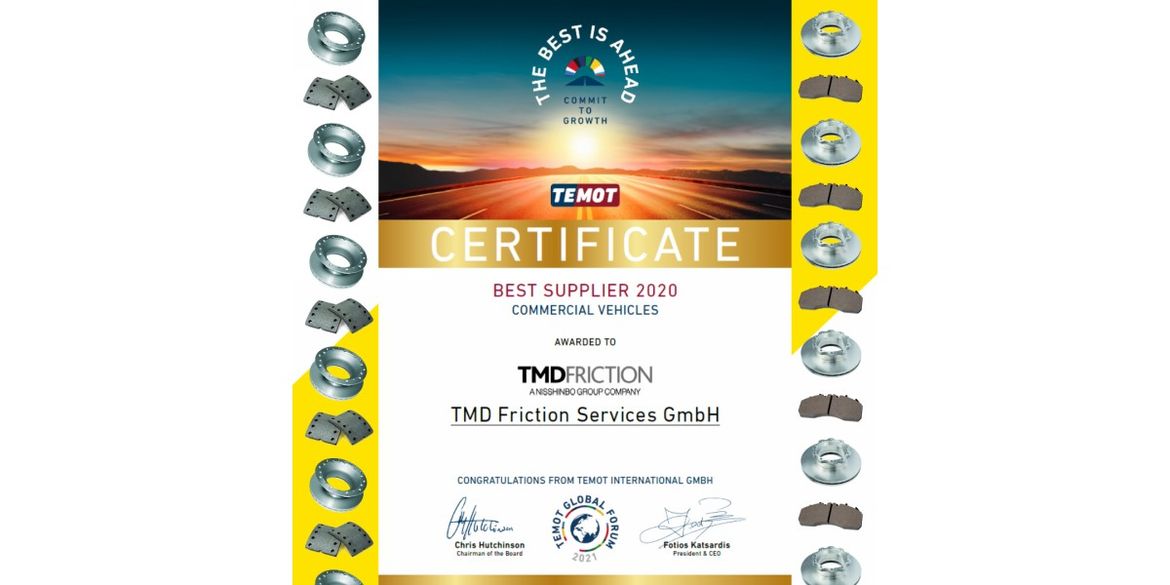 TMD Friction назван лучшим поставщиком комтранса 2020 года