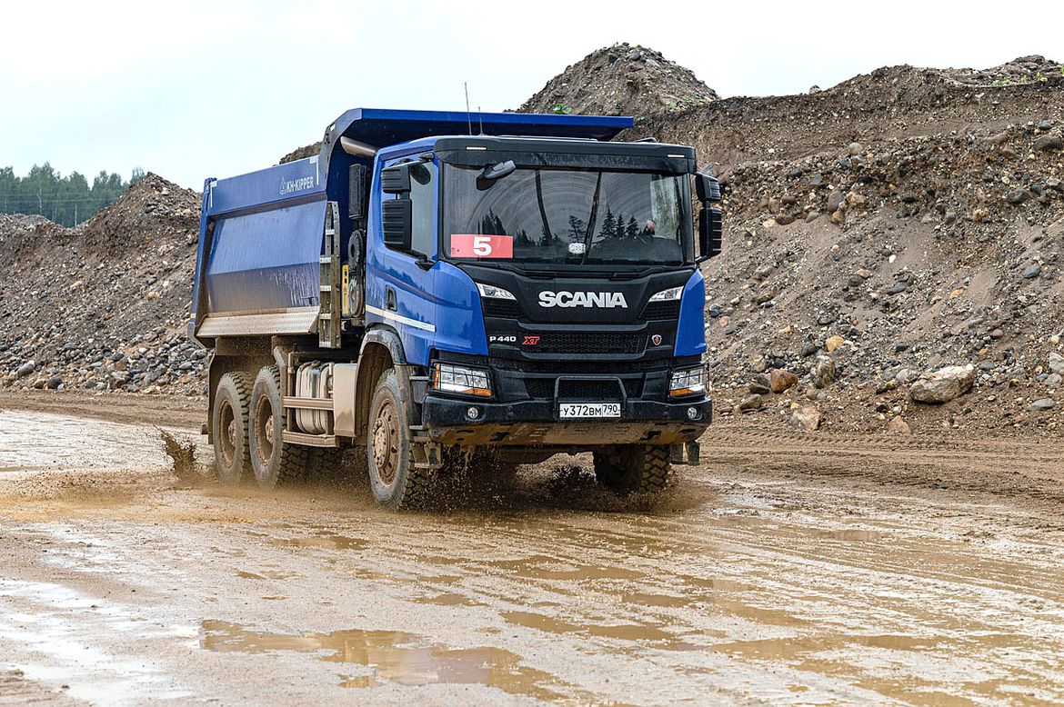 Тест-драйв строительных грузовиков Scania: день самосвальщика