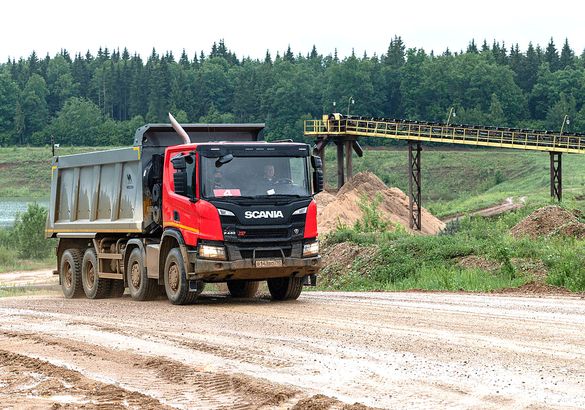 Тест-драйв строительных грузовиков Scania: день самосвальщика