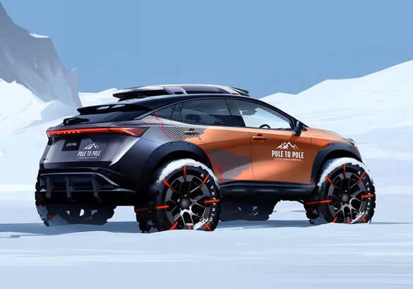 Электрокроссовер Nissan Ariya отправится из Арктики в Антарктику