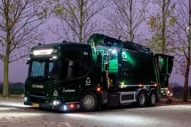Электрический мусоровоз Scania начал работу в Копенгагене