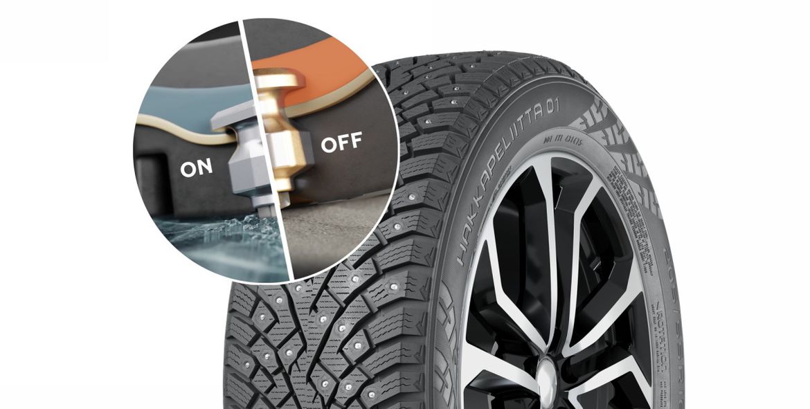 Nokian разработал серийную шину с выдвижными шипами
