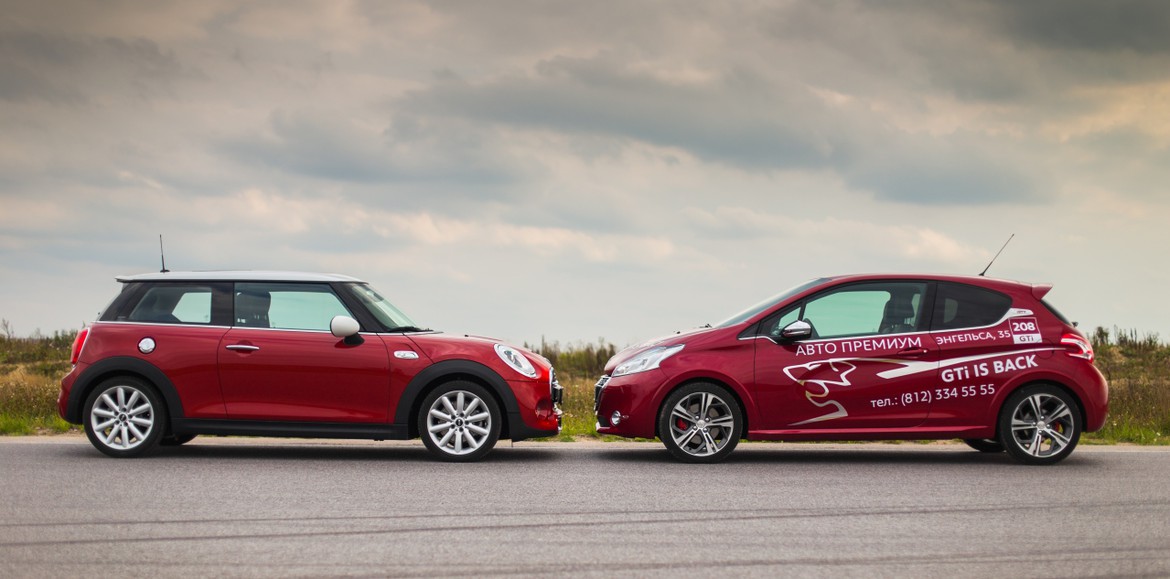 Тест-драйв Peugeot 208 GTi vs Mini Cooper S: ангельские чертенята