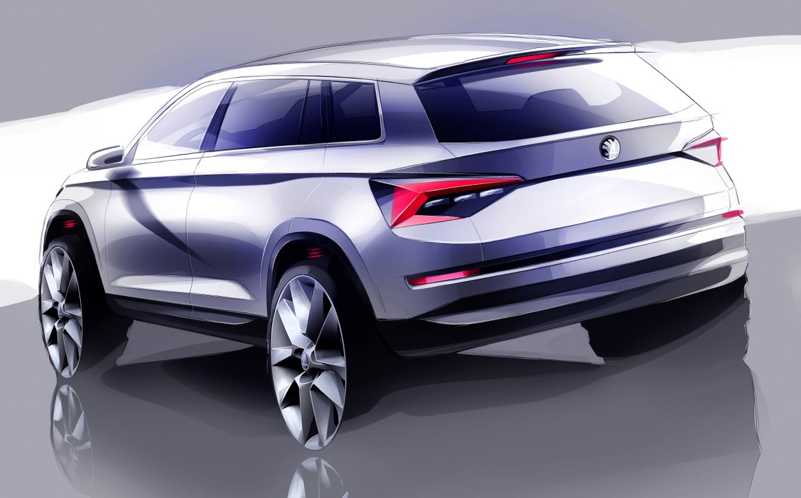 Skoda выложила скетчи серийного Kodiaq