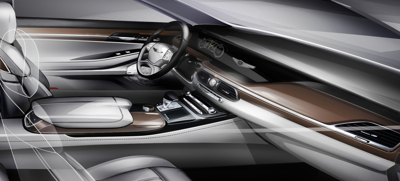 Hyundai показал салон Genesis G90