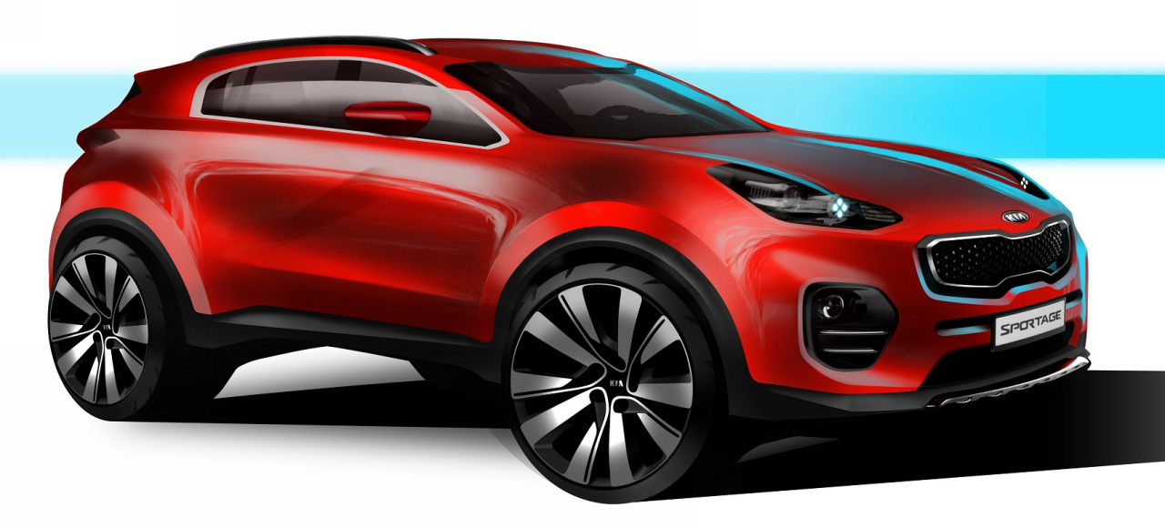 Kia выложила скетч нового Sportage