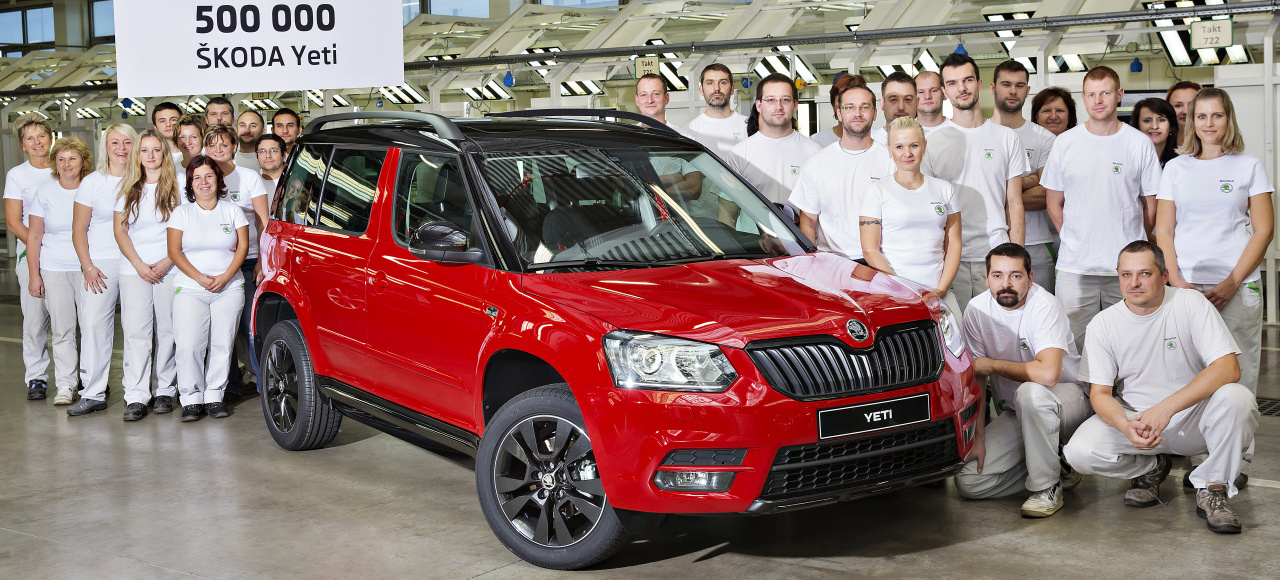 Skoda выпустила пятисоттысячный Yeti