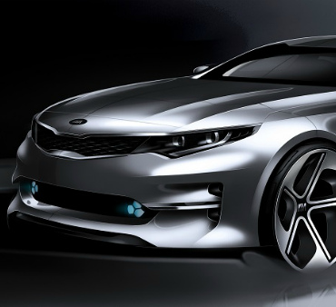 Новая Kia Optima дебютирует Нью-Йорке: первое изображение