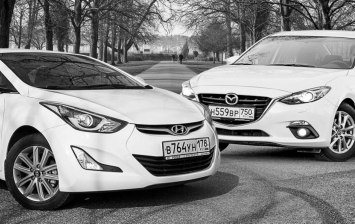 Тест-драйв Mazda 3 против Hyundai Elantra: кто на свете всех красивей?