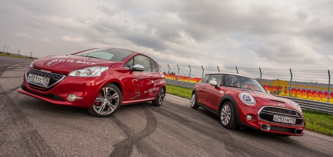 Тест-драйв Peugeot 208 GTi vs Mini Cooper S: ангельские чертенята