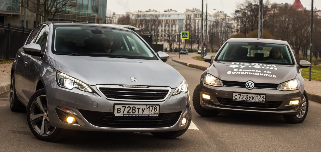 Тест-драйв New Peugeot 308 vs Volkswagen Golf VII