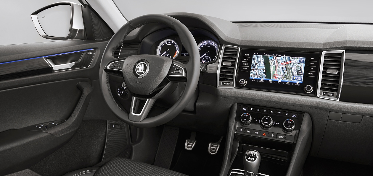 Skoda показала интерьер нового Kodiaq