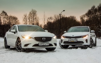 Тест-драйв Mazda6 против Kia Optima: если не хватает на «пятерку» БМВ