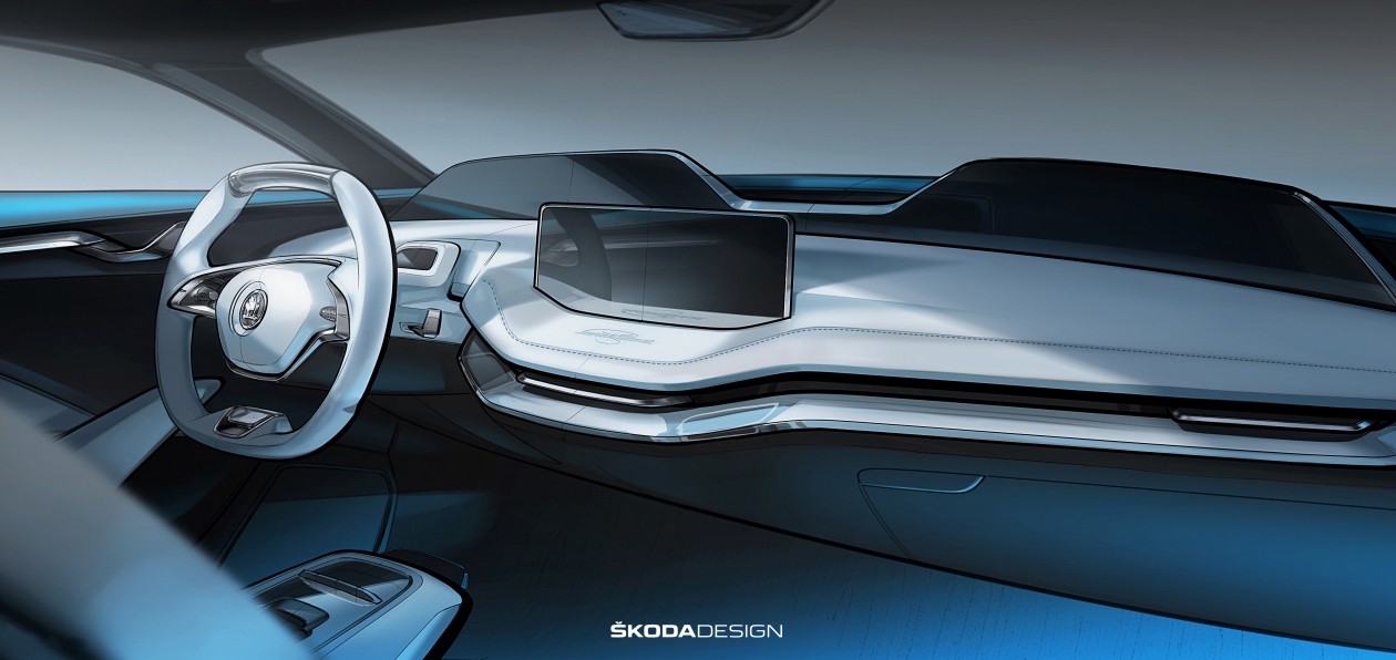 Skoda показала интерьер Vision E