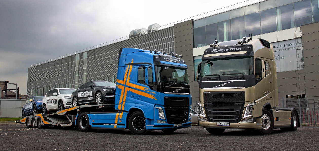 Volvo оригинально представила в Петербурге обновленные тягачи FH