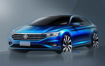 Volkswagen выложил скетчи новой Jetta