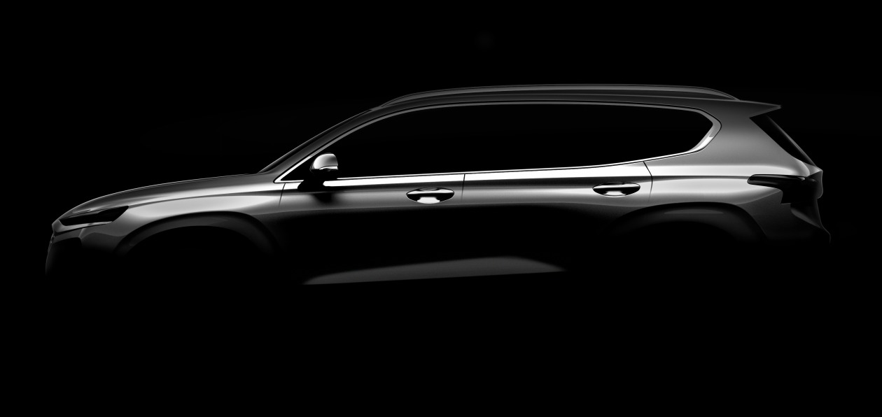 Hyundai выложил тизер нового Santa Fe