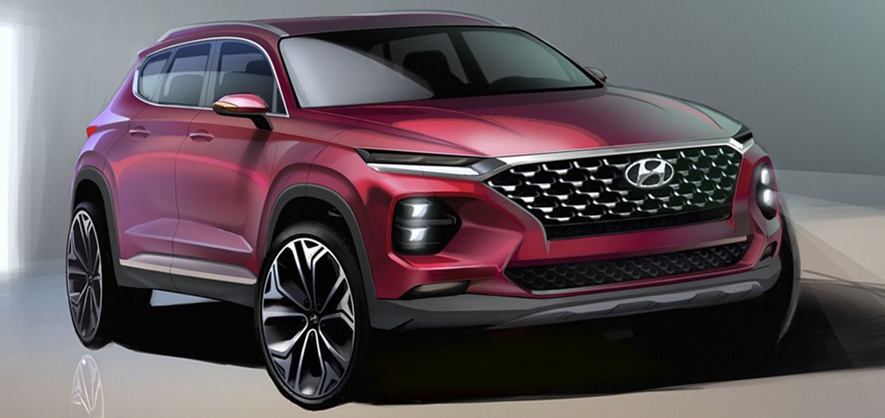Hyundai показал, как будет выглядеть новый Santa Fe