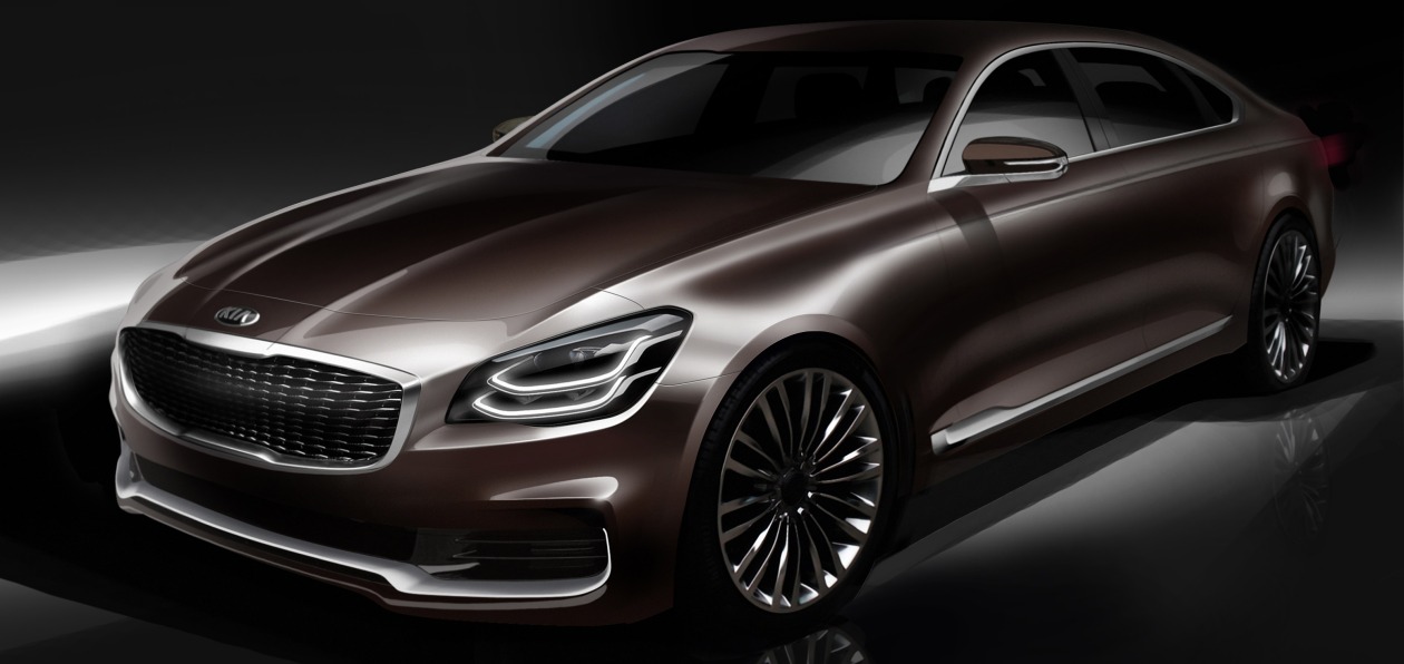 Kia показала в скетчах новый Quoris