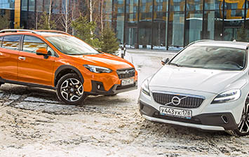 Тест-драйв Subaru XV против Volvo V40 Cross Country: кто они - вседорожники или спортхэтчи?
