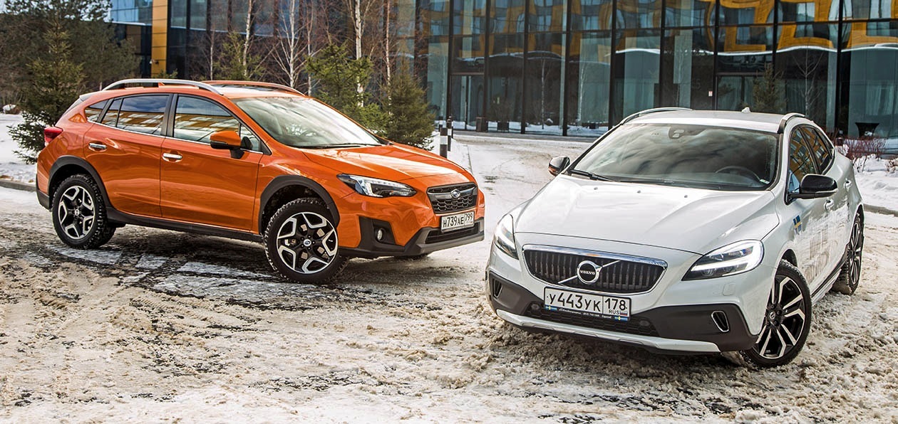 Тест-драйв Subaru XV против Volvo V40 Cross Country: кто они - вседорожники или спортхэтчи?