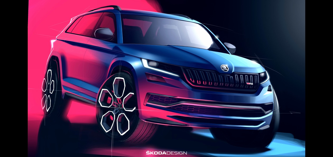 Skoda показала, как будет выглядеть новый Kodiaq RS
