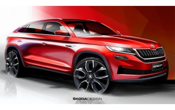 Skoda показала скетч нового Kodiaq купе