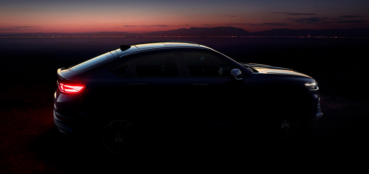 Geely показала миру силуэт нового купе-кроссовера в стиле BMW X4