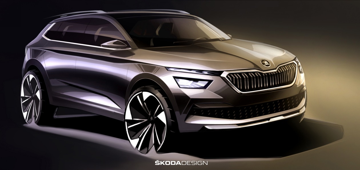 Skoda выложила первые скетчи европейского Kamiq