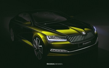 Skoda выложила скетч обновленного Superb