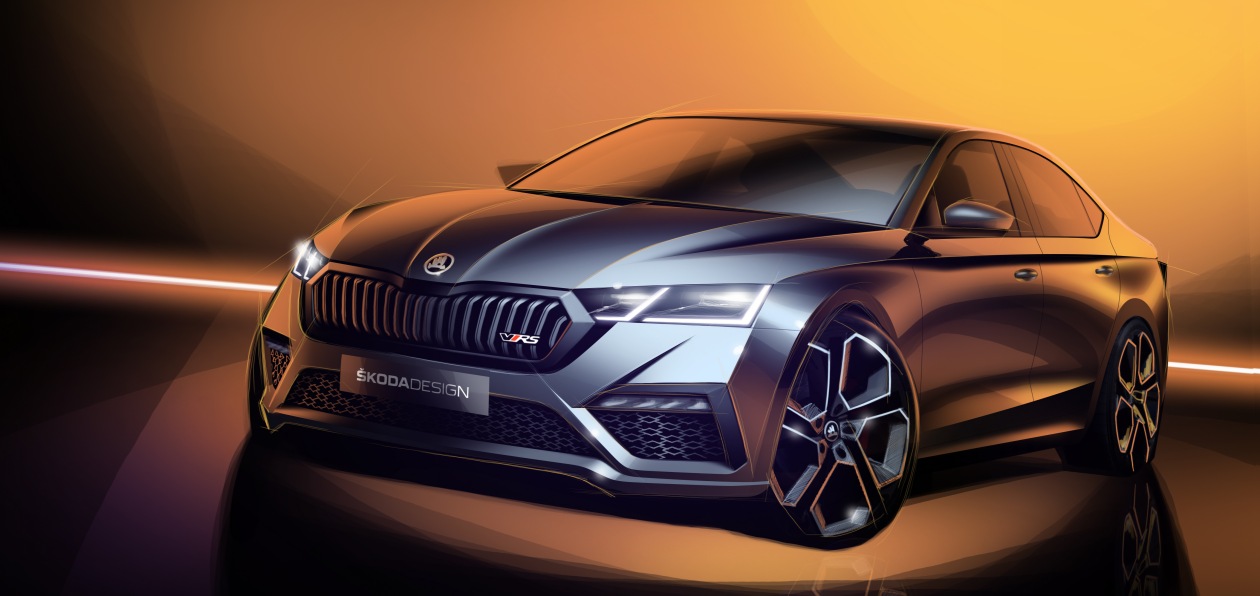 Skoda показала, как будет выглядеть гибридная Octavia RS