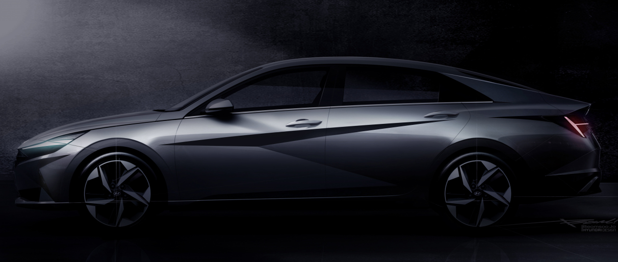 Hyundai показал тизер Elantra 2021 модельного года