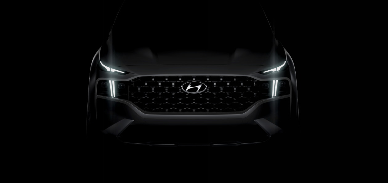 Hyundai выложил тизер обновленного Santa Fe