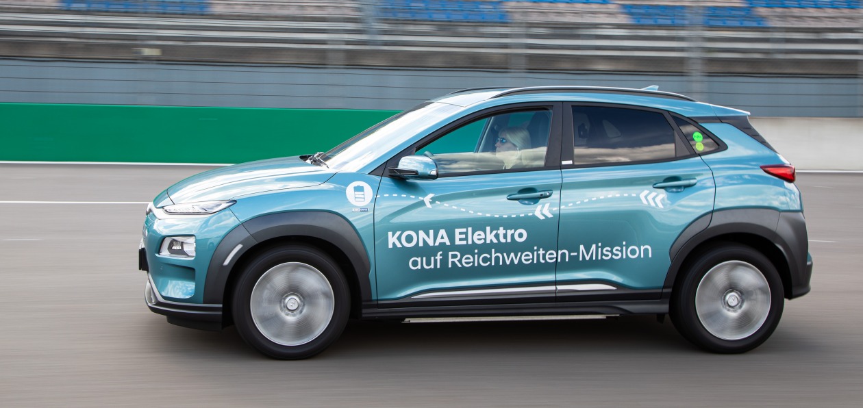 Hyundai Kona Electric установила рекорд дальности пробега