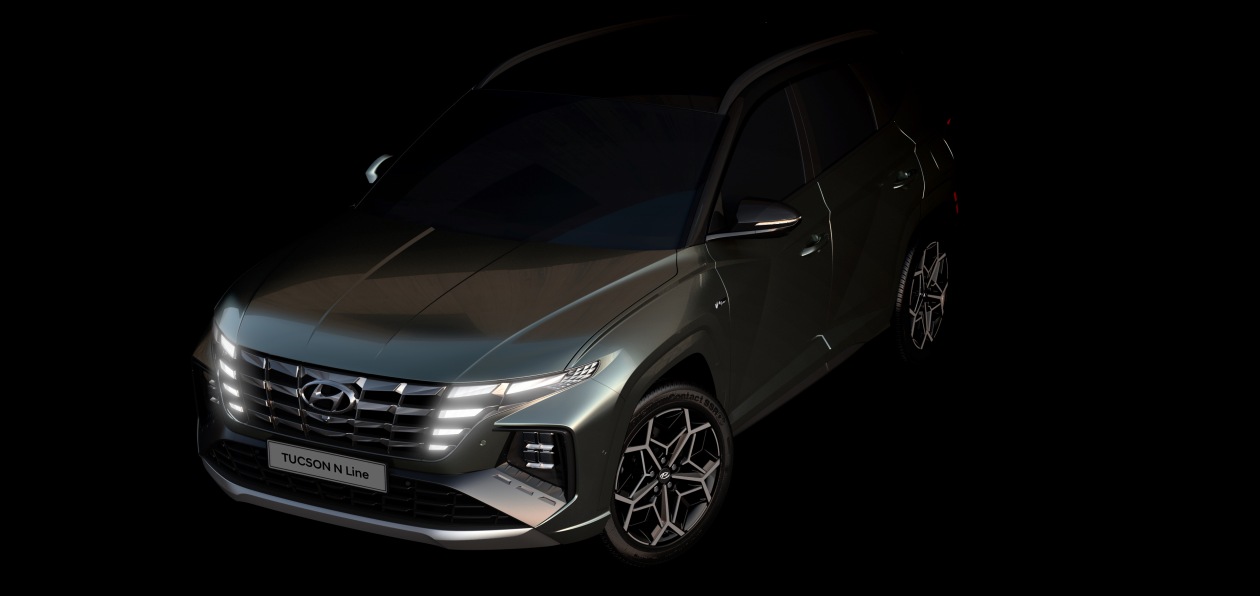 Hyundai выложил первые тизеры кроссовера Tucson N Line