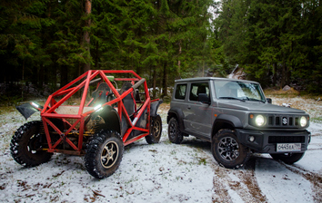 Тест-драйв нового Suzuki Jimny против багги: внедорожное веселье