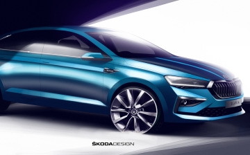 Skoda показала первые изображения компактного седана Slavia
