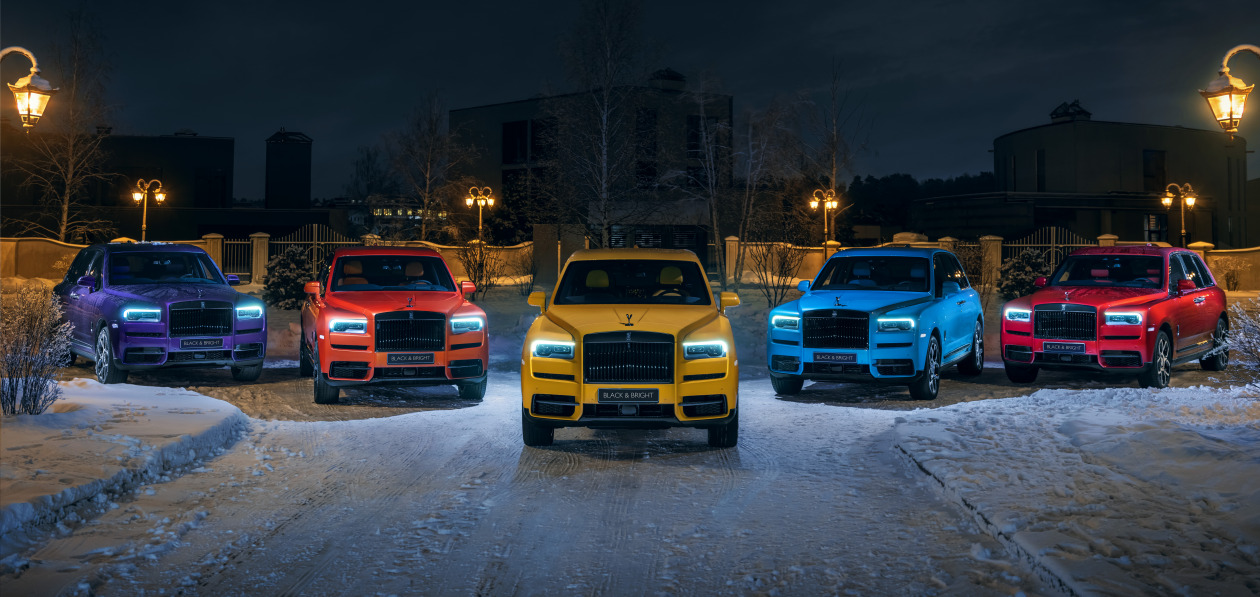 Московские вечера: Rolls Royce привез в Россию пять разноцветных Cullinan