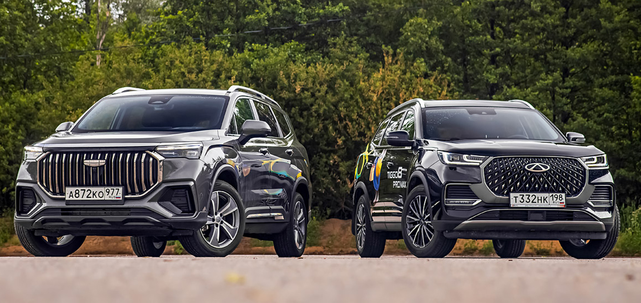 Тест-драйв Geely Okavango и Chery Tiggo 8 Pro Max: семеро по китайским лавкам