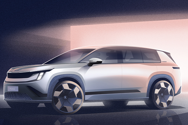 Skoda показала, как будет выглядеть новый электрокроссовер Peaq