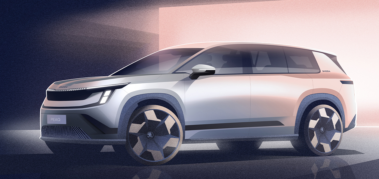 Skoda показала, как будет выглядеть новый электрокроссовер Peaq