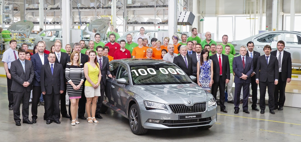Skoda выпустила стотысячный Superb нового поколения
