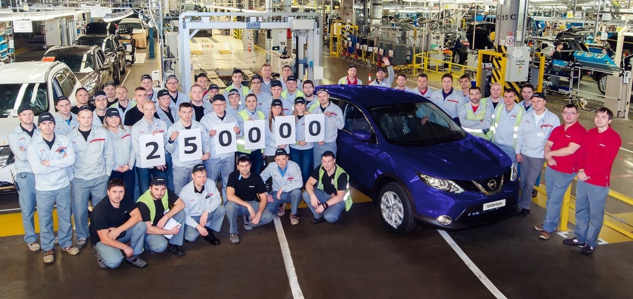 Nissan выпустил в Петербурге 250-тысячный автомобиль